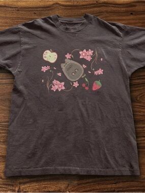 Cute Strawberry Floral Graphic Tee | Y2K Kawaii Vintage Style